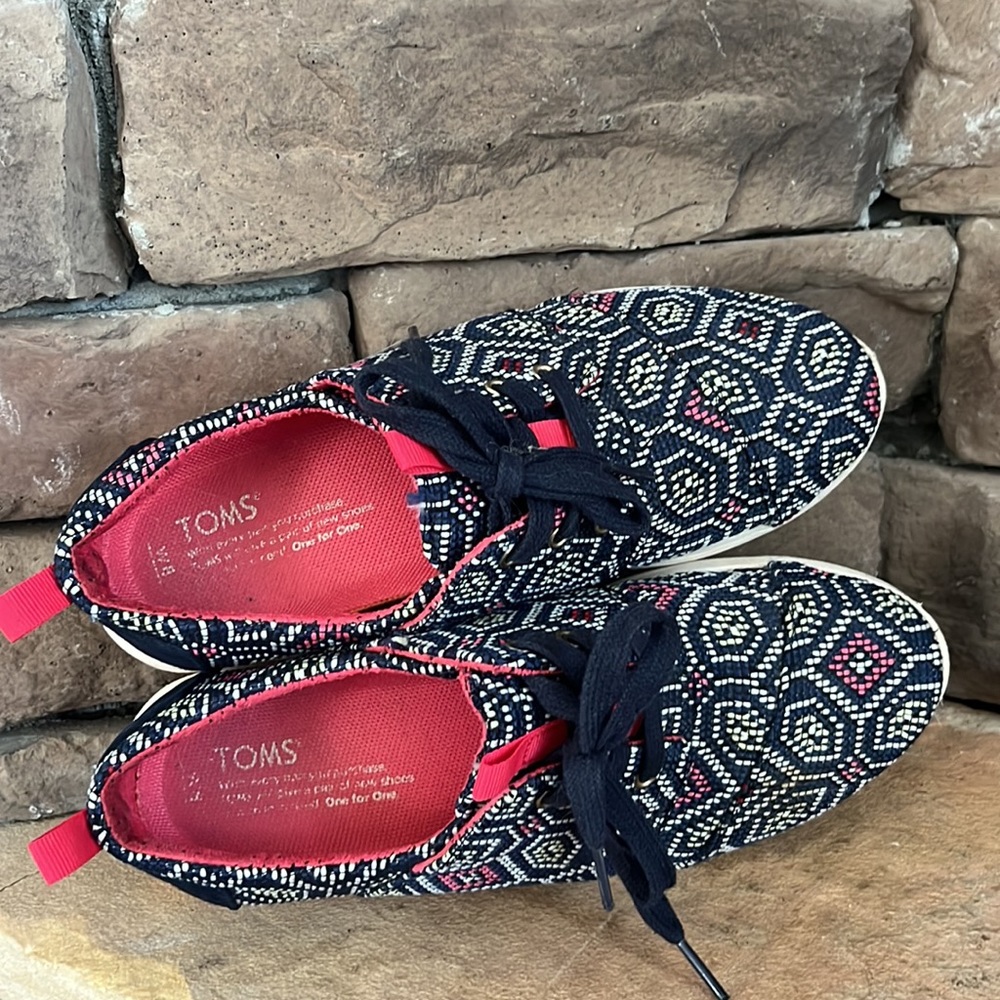 Toms Del Ray‎ Sneakers / Boho Aztec Print / SZ 8 - Picture 4 of 7